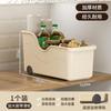 Caja de Almacenamiento de Cocina Doméstica de Gran Capacidad Caja de Almacenamiento para Ollas Japonesas con Polea Gabinete de Almacenamiento Estante de Almacenamiento Multifuncional