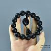 Pulsera de incienso de barro de material antiguo ébano sumergido como rosario de cuentas de barro vietnamita pulsera de 108 al por mayor