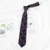 Corbata Dorada para Mujer, Estilo Preppy, Estilo Escolar Japonés jk/dk Estilo Campus Marca H, Corbata de Rayas Rojas y Blancas, Hecha a Mano para Hombres