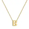 Acero Inoxidable Normcore Creativo Versátil 26 Letras Mayúsculas A-Z Collar Colgante para Hombres y Mujeres Alad109