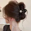 Pinza Grande Negra para el Cabello con Acabado de Alta Gama, Pinza de Garra Única y Hermosa para Recogidos Completos en la Parte Trasera de la Cabeza, Accesorio para el Cabello para Mujeres