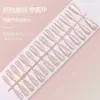Unhas Artísticas Populares Unhas Usáveis 30 Peças Adesivos de Unha Artística Pré-Fabricados Unhas Usáveis Amêndoa Longa Gelo Transparente Olho de Gato