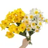 Narcisos Artificiais - Flores Falsas Luxuosas de Alta Qualidade, Pacote com 6 Peças, Decoração de Casa, Decoração de Casamento