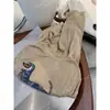 Recomendação PrincipalCamisa Oversized de Manga Longa Yuran 26 Estilo Novo de Início de Primavera Amiga da Pele Tencel Lã Pintada à Mão com Estampa de Galgo