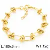 Pulseira Corrente Cubana de Aço Inoxidável para Homens e Mulheres, Estilo Ins Moderno e Único Pulseira Dourada 18K, Joias de Alto Padrão