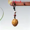 Chaveiro de Sândalo Verde Morango Rosa Esculpido em Jacarandá Corrente para Celular Pingente Yiming Xianyuan Pingente de Bolsa Fofo