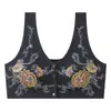 Sutiã feminino com fecho frontal para mães, com suporte push-up, sustentação lateral dos seios, anti-queda, sem aro, fino, plus size, estilo top