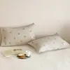 Par de Fundas de Almohada de Algodón Puro, Gasa de Algodón Puro, Anti-Aceite para la Cabeza, Absorbentes de Sudor y Transpirables, para Adultos, Antideslizantes y que no se caen