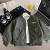 Chaqueta Infantil 2026 Estilo Coreano para Niños Tendencia Fresca Cuello Alto Chaqueta de Béisbol para Niños Pequeños Chaqueta de Moda