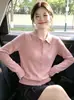 Cardigan de Tricô com Gola Lapela Estilo Novo Outono/Inverno 2026 para Mulheres Solto Emagrecedor Estiloso Versátil Manga Longa Peça de Roupa Superior
