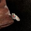 Anillo de la suerte de estilo étnico para mujer, anillo de boca esmaltado con gota de dinero, anillo de estilo dulce, regalo de moda, directo de fábrica, plata