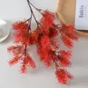 Plantas Verdes Artificiais, Pinhas, Pinheiro Gordo Baunilha, Decoração de Salão de Casamento, Materiais Florais Estilo Floresta, Folhas, Flores Artificiais
