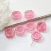 Plano de Acrílico Chapado Flor de Cerezo de 14 mm Fondo de Diamante Flor de Cinco Pétalos Estéreo Colorida Pasador DIY Accesorios para el Cabello Material Decorativo
