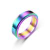 Anillo Liso Giratorio de Acero de Titanio para Mujer, Más Vendido Transfronterizo Europeo y Americano de Amazon, Anillo para Pareja Anti-Ansiedad y Descompresión para Hombre