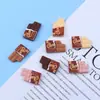 Funda de Teléfono de Pegamento de Crema de Chocolate en Bocados Simulados Materiales Hechos a Mano para DIY Accesorios de Resina para Hacer Accesorios para el Cabello