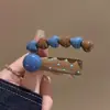 Pinza de pelo elegante y exquisita para mujer, pinza lateral linda de dopamina, pasador, clip de flequillo de lazo lateral de verano