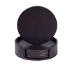 Porta-copos Criativo de Couro PU Spot Exquisito Tapete de Chá com Isolamento Térmico Porta-copos Quadrado de Couro Conjunto de Presentes Promocionais