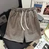 2025 Nuevos Shorts Versátiles Verano Juventud Cuadros Sueltos Retro Rectos Deportivos para Hombre