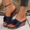 Sandalias Casuales Cómodas de Verano 2026 Nuevo Modelo de Comercio Exterior Tallas Grandes para Mujer con Punta Descubierta Slip-On Talla Única