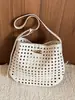 Bolsa Feminina Duoguo Verão Design Vazado Bolsa Transversal Tipo Balde Modelo Novo 2026 Bolsa de Ombro de Grande Capacidade para Praia e Viagem