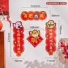 Parejas de Año Nuevo para Mascotas 2026 Parejas Creativas de Puerta para el Festival de Primavera Año del Caballo Lindas Parejas de Año Nuevo Decoración Dibujos Animados