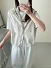 Chaleco con capucha casual con cremallera estilo coreano para mujer, nuevo chaleco sin mangas de trabajo otoño 2026, moderno