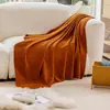 Manta de Punto Suave Transpirable Color Sólido con Diseño de Diamantes Huecos para Sofá, Siesta, Aire Acondicionado, Decoración de Casa de Huéspedes, Venta al por Mayor