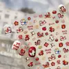 Pegatinas de transferencia para decoración de uñas, pegatinas de cristal, etiquetas de cristal ultra delgadas de alta definición, pegatinas de transferencia para uñas portátiles, pegatinas transparentes lindas para agendas