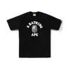 260g Marca de Moda Venta al por Mayor Transfronteriza Camiseta Pesada Bape Cabeza de Mono Tiburón
