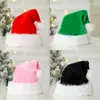 Sombrero de Navidad de peluche transfronterizo, sombrero de Navidad de bola grande ampliado y engrosado, sombreros de Navidad multicolores para adultos y niños