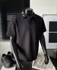 Camisa Polo Bordada Estilo Americano Tie-Dye de Manga Corta para Hombre y Mujer, Fresca y Elegante de Verano, Camiseta de Cuello Campana de Alta Gama, Manga Media de Hombro Normal de Alta Resistencia