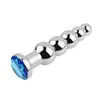 Tapón anal de cuentas metálicas, estimulador del punto G, dilatador anal, dispositivo de autoplacer perineal, juguete sexual para adultos