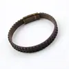 Pulsera Deportiva de Cuero Retro de Aleación con Hebilla Magnética para Hombre de Amazon Transfronterizo Pulsera DIY Pulsera de Moda