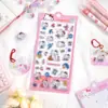 Auténticas Pegatinas en Relieve para Niños Sanrio Pegatinas Estéreo 3D Hello Kitty Pegatinas Transparentes en Relieve