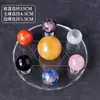Bola de Cristal Natural Matriz Sete Estrelas Cornucópia Bola de Cristal Cinco Elementos Decoração de Entrada de Casa Abertura de Escritório Enfeites