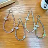 Cadena de Teléfono con Cuentas de Nube de Cristal Llavero Colgante Encanto para Bolso Llavero de Coche Accesorio Regalo Pequeño Venta al por Mayor