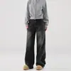 Jeans Gruesos de Pierna Ancha de Cintura Alta Forrados de Polar para Mujer, Novedad Invierno 2025, Pantalones Rectos Sueltos Adelgazantes con Caída hasta el Suelo