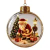 Novo produto transfronteiriço: bola de cristal, ornamento de bola transparente de boneco de neve para árvore de Natal, decoração de atmosfera festiva para casa