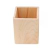 Una variedad de portalápices redondos de pino en stock, portalápices cuadrados de haya, almacenamiento de escritorio para oficina DIY, portalápices de madera maciza
