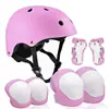 Pronta Entrega de Conjunto de Equipamentos de Proteção para Capacete Multicor, Bicicleta Patins Patinete, Equipamentos de Proteção Infantil Anti-Queda para Segurança em Esportes