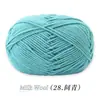 Ovillo de Hilo de Algodón Leche de 4 Hebras, Ovillo de Hilo Medio-Grueso para Crochet Hecho a Mano, Muñeca de Crochet DIY, Bolso, Hilo para Suéter de Bebé