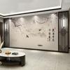 Decoración de Oficina Mural Nuevo Chinoiserie 2025 Sala de Estar Sala de Té Revestimiento de Pared Fondo de TV Elegante Sofá Papel Tapiz Clásico