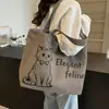 Bolsa Tote de Lona Grande Capacidade Casual para Mulheres 2026 Novo Estilo da Moda Bolsa de Mão para Passeio Bolsa de Compras Bolsa de Ombro para o Dia a Dia
