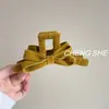 2025 Nuevo Elegante Clip de Pinza de Lazo de Terciopelo para Mujer Pinza para el Cabello de Alta Gama Parte Posterior de la Cabeza Otoño e Invierno Pinza de Tiburón Pinza para el Cabello Coreano
