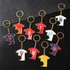 Abridor de garrafa de metal chaveiro pingente de mochila decoração esportiva de camiseta de futebol Cristiano Ronaldo e Messi