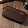 2026 Nuevo Modelo Bolso de Mano para Hombre de Piel Genuina, Cartera Vintage de Cuero Crazy Horse con Múltiples Compartimentos, Bolso de Mano Casual de Negocios, Dropshipping