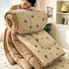 Edredom de Veludo de Feijão Espesso para Inverno, Estampa que Forma Bolinhas, Capa de Edredom para Primavera, Outono, Inverno, Quarto de Dormitório Duplo, Lavável à Máquina, Núcleo de Edredom, Atacado Transfronteiriço
