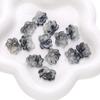 Etiqueta de borla de loto de doble agujero de vidrio de 21 x 16 mm, para pulsera hecha a mano, tocado, material de joyería