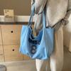 Bolso de mano de lona de gran capacidad, bolso de mano para viajes, bolso de hombro colorido, de moda, sencillo y elegante, novedad de 2024.