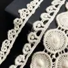 Renda de Algodão Bordado Solúvel em Água Acessórios para Roupas DIY Renda de Algodão Vazada Roupa Infantil Saia Costura de Roupas Bordado